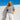Kurzarm Pullover hellgrau Mohair