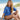 Lucy Kaschmir Kurzarm Pullover Mittelblau