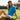 Pearl Kaschmir Halbarm Pullover Blau
